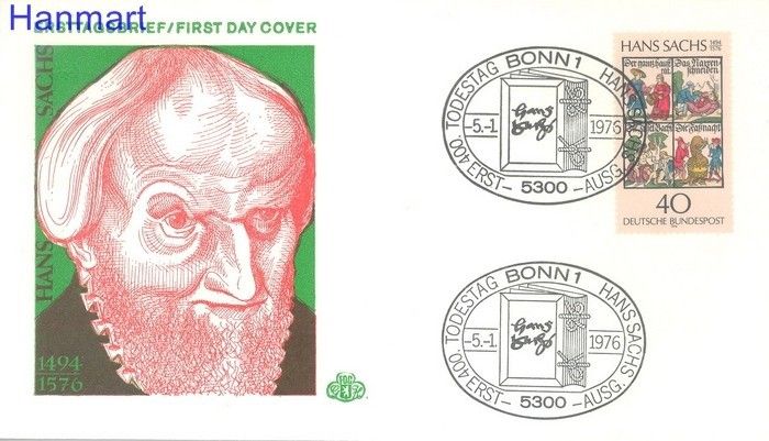 Znaczek Niemcy 1976 FDC