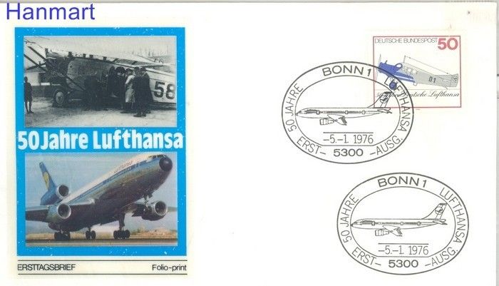 Znaczek Niemcy 1976 FDC