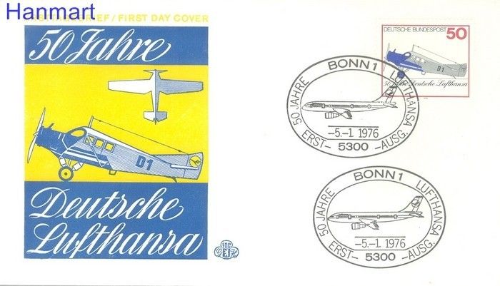 Znaczek Niemcy 1976 FDC