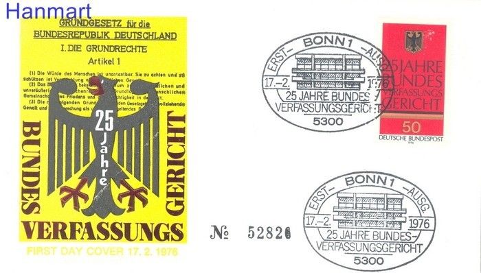 Znaczek Niemcy 1976 FDC
