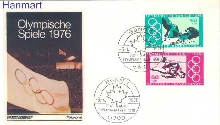 Znaczek Niemcy 1976 FDC