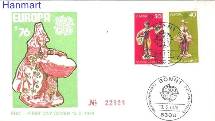 Znaczek Niemcy 1976 Mi 890-891 FDC