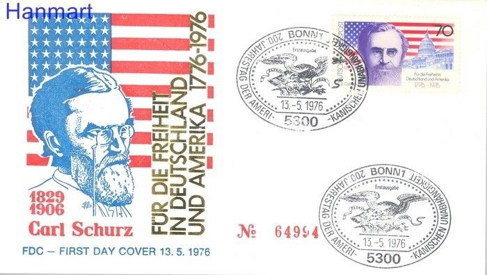 Znaczek Niemcy 1976 FDC