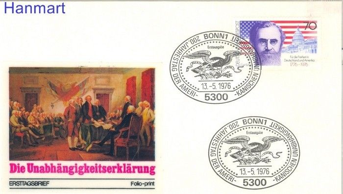 Znaczek Niemcy 1976 FDC