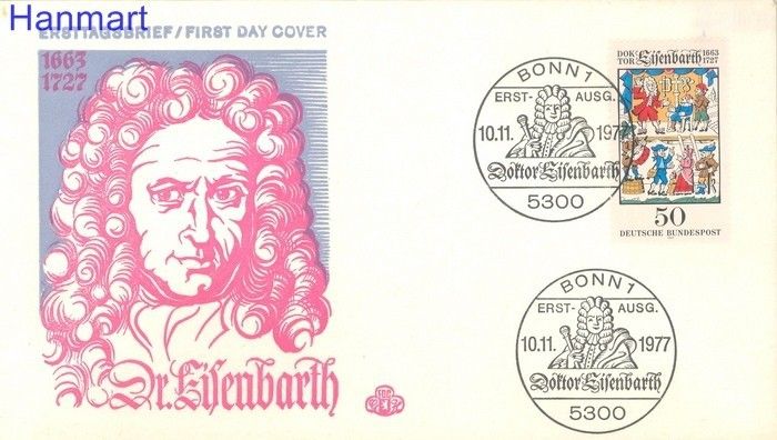 Znaczek Niemcy 1977 FDC