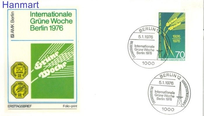 Znaczek Berlin Niemcy 1976 FDC