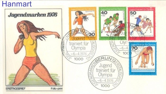 Znaczek Berlin Niemcy 1976 FDC