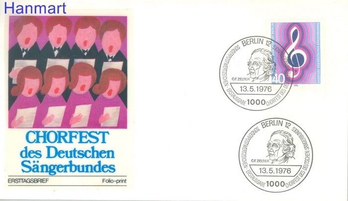 Znaczek Berlin Niemcy 1976 FDC