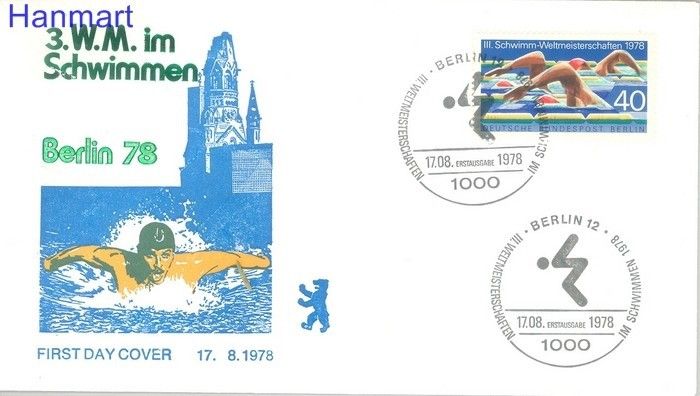 Znaczek Berlin Niemcy 1978 Mi 571 FDC