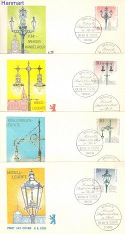 Znaczek Berlin Niemcy 1979 Mi 603-606 FDC