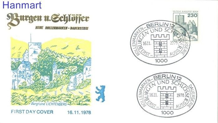 Znaczek Berlin Niemcy 1978 Mi 590 FDC