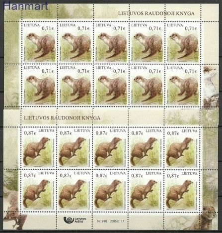 Znaczek Litwa 2015 Mi ark 1182-1183 Czyste **