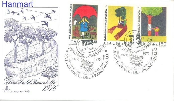 Znaczek Włochy 1976 Mi 1546-1548 FDC