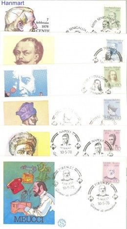 Znaczek Włochy 1978 Mi 1613-1618 FDC