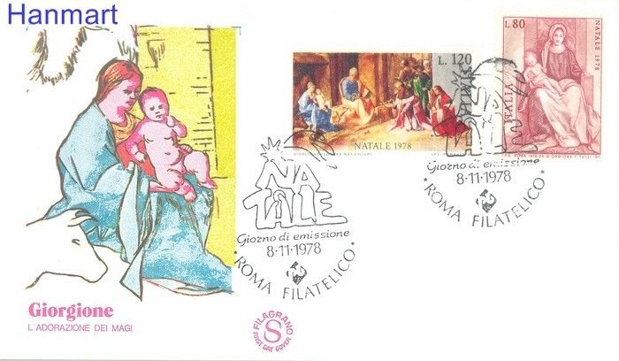 Znaczek Włochy 1978 Mi 1630-1631 FDC
