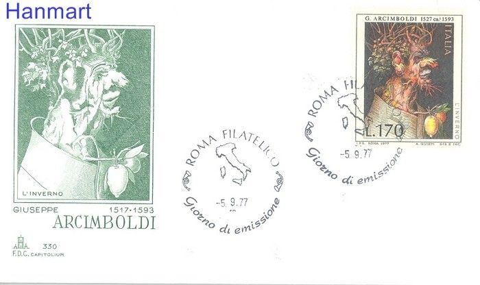 Znaczek Włochy 1977 Mi 1578 FDC