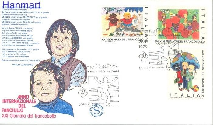 Znaczek Włochy 1979 Mi 1679-1681 FDC