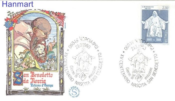 Znaczek Włochy 1980 Mi 1684 FDC
