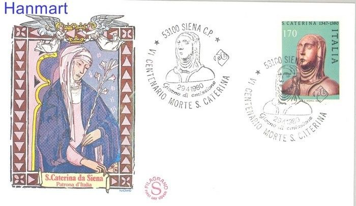 Znaczek Włochy 1980 Mi 1688 FDC