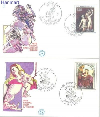 Znaczek Włochy 1980 Mi 1736-1737 FDC