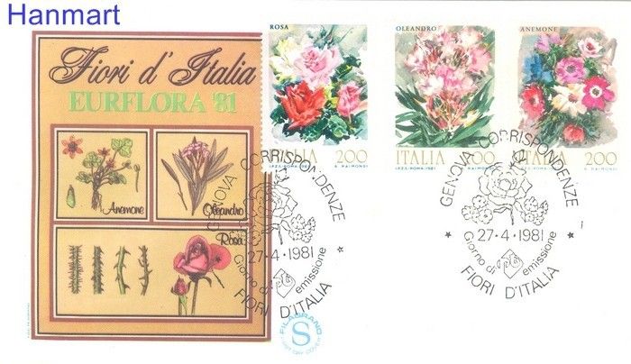 Znaczek Włochy 1981 Mi 1745-1747 FDC