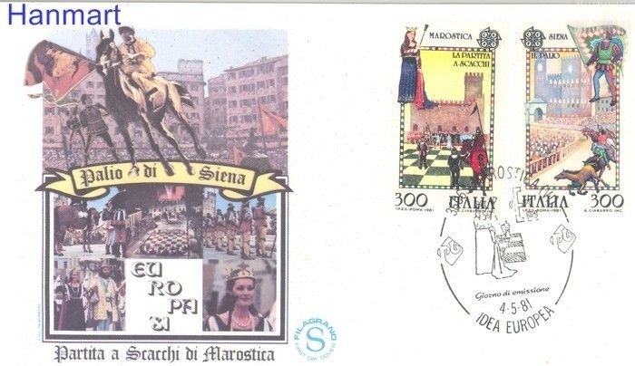 Znaczek Włochy 1981 Mi 1748-1749 FDC