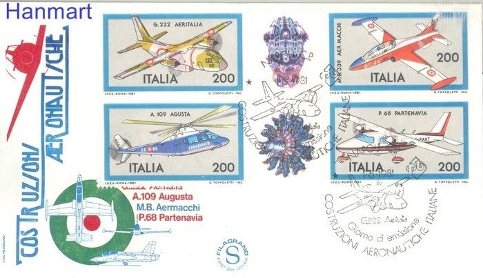 Znaczek Włochy 1981 Mi 1752-1755 FDC