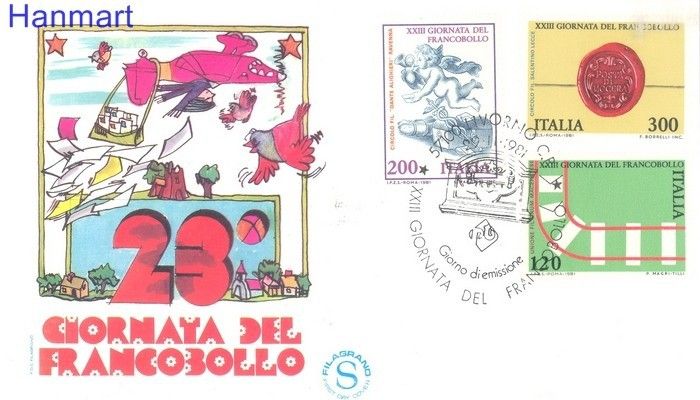 Znaczek Włochy 1981 Mi 1784-1786 FDC