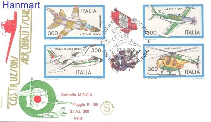 Znaczek Włochy 1982 Mi 1790-1793 FDC