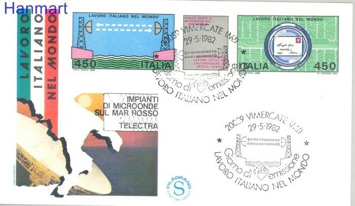Znaczek Włochy 1982 Mi 1800-1801 FDC