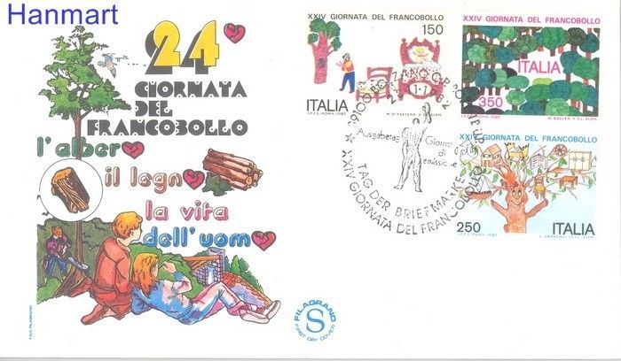 Znaczek Włochy 1982 Mi 1818-1820 FDC