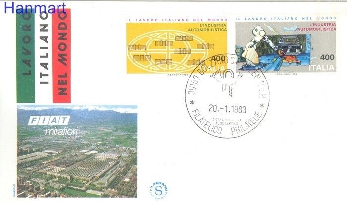 Znaczek Włochy 1983 Mi 1822-1823 FDC