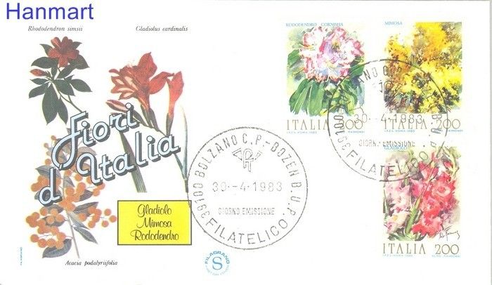 Znaczek Włochy 1983 Mi 1839-1841 FDC