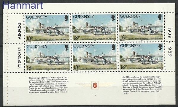 Znaczek Guernsey 1989 Mi h-blatt 08 Czyste **