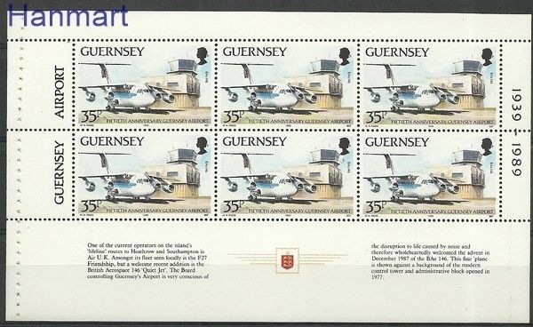 Znaczek Guernsey 1989 Mi h-blatt 09 Czyste **