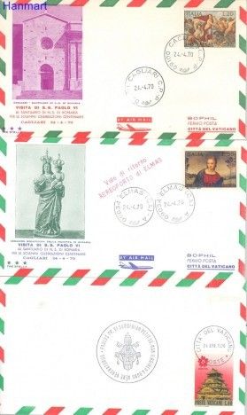 Znaczek Włochy 1970 Mi 1305-1306 FDC