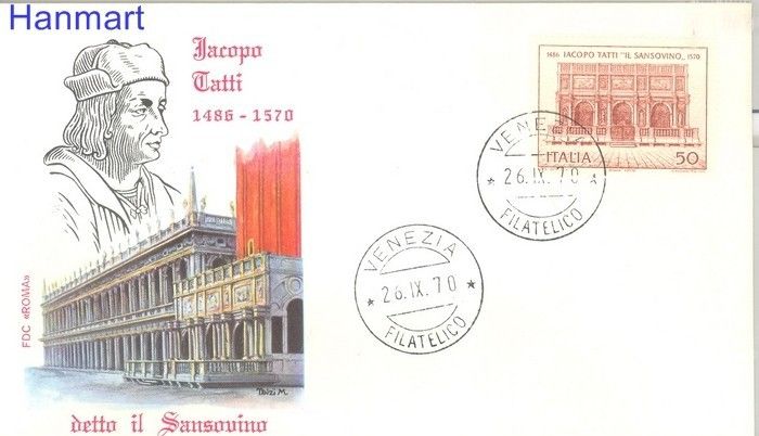 Znaczek Włochy 1970 Mi 1316 FDC