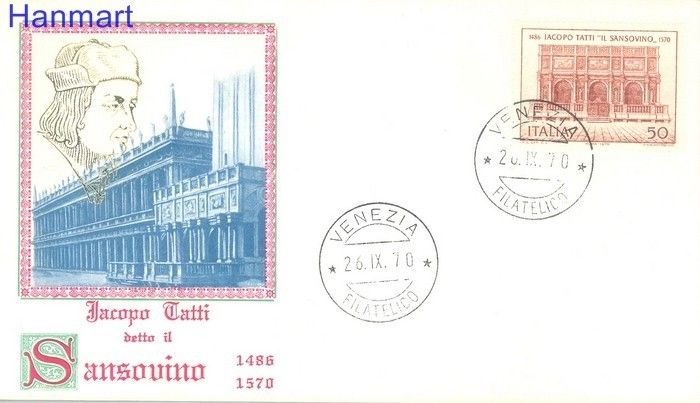 Znaczek Włochy 1970 Mi 1316 FDC