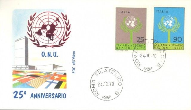 Znaczek Włochy 1970 FDC