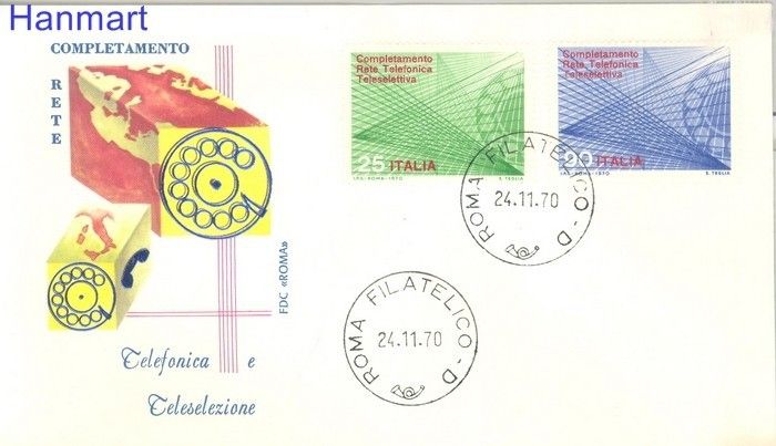 Znaczek Włochy 1970 FDC