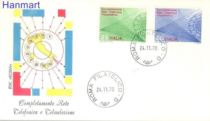 Znaczek Włochy 1970 FDC