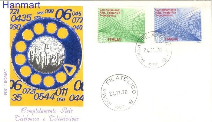 Znaczek Włochy 1970 FDC
