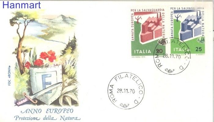 Znaczek Włochy 1970 FDC