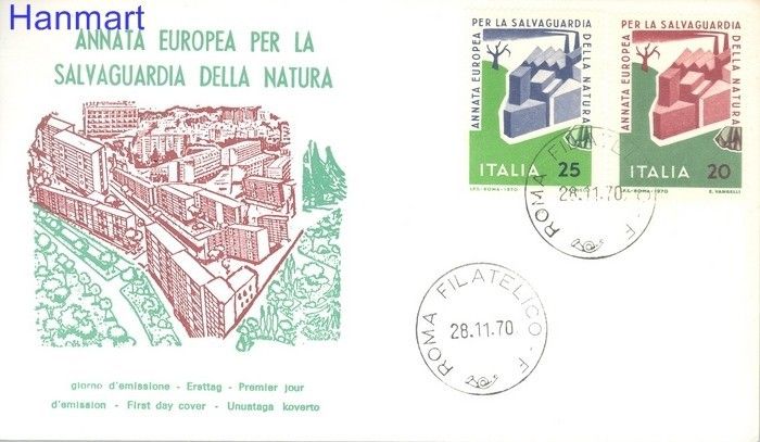 Znaczek Włochy 1970 FDC
