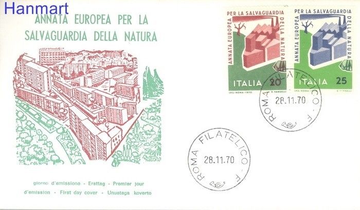 Znaczek Włochy 1970 FDC