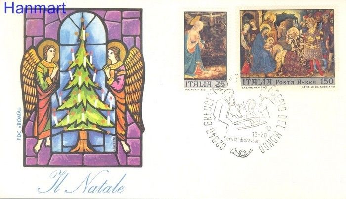 Znaczek Włochy 1970 Mi 1328-1329 FDC