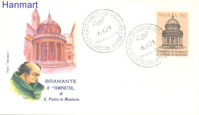 Znaczek Włochy 1971 Mi 1332 FDC