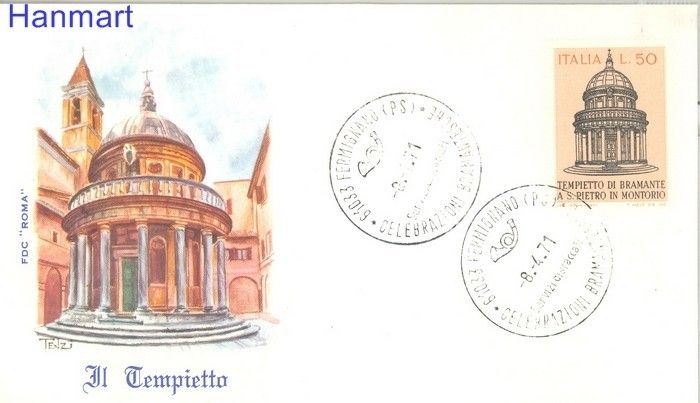 Znaczek Włochy 1971 Mi 1332 FDC