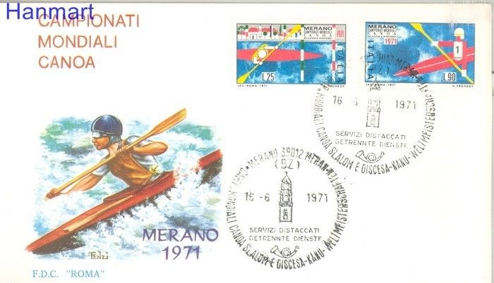 Znaczek Włochy 1971 Mi 1339-1340 FDC