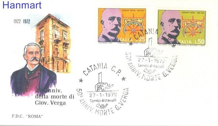 Znaczek Włochy 1972 FDC